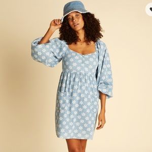 NWT Billabong x Wrangler Just A Dream Denim Dress